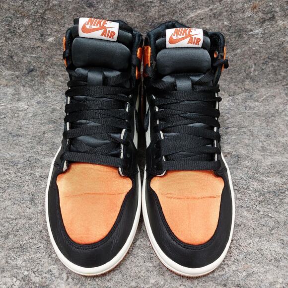 Jordan 1 Retro High Sneakers Women's Sz 6.5 Satin Shattered Backboard AV3725-010 - Picture 4 of 8